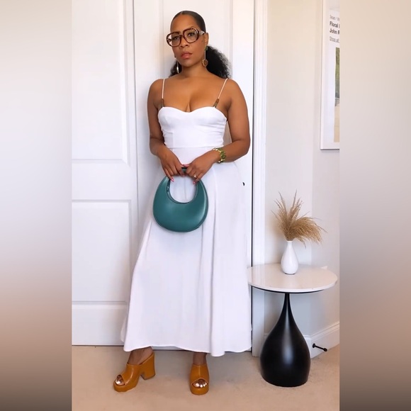 ZARA SWEETHEART NECKLINE DRESS - Picture 8 of 16